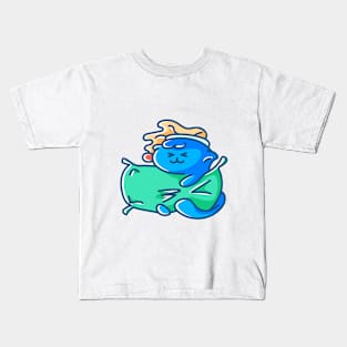 Sleepy kitty Kids T-Shirt